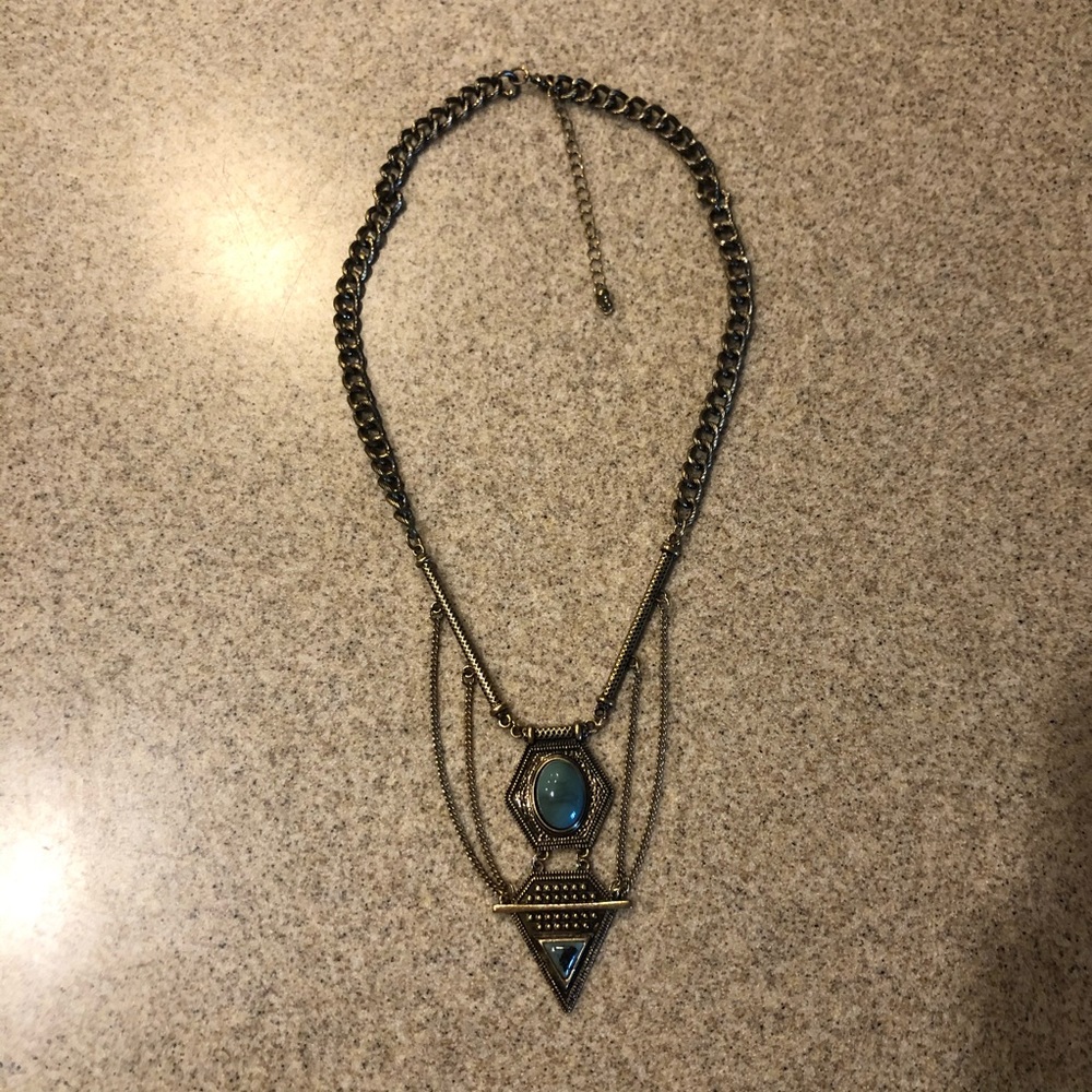 Bronze and turquoise necklace